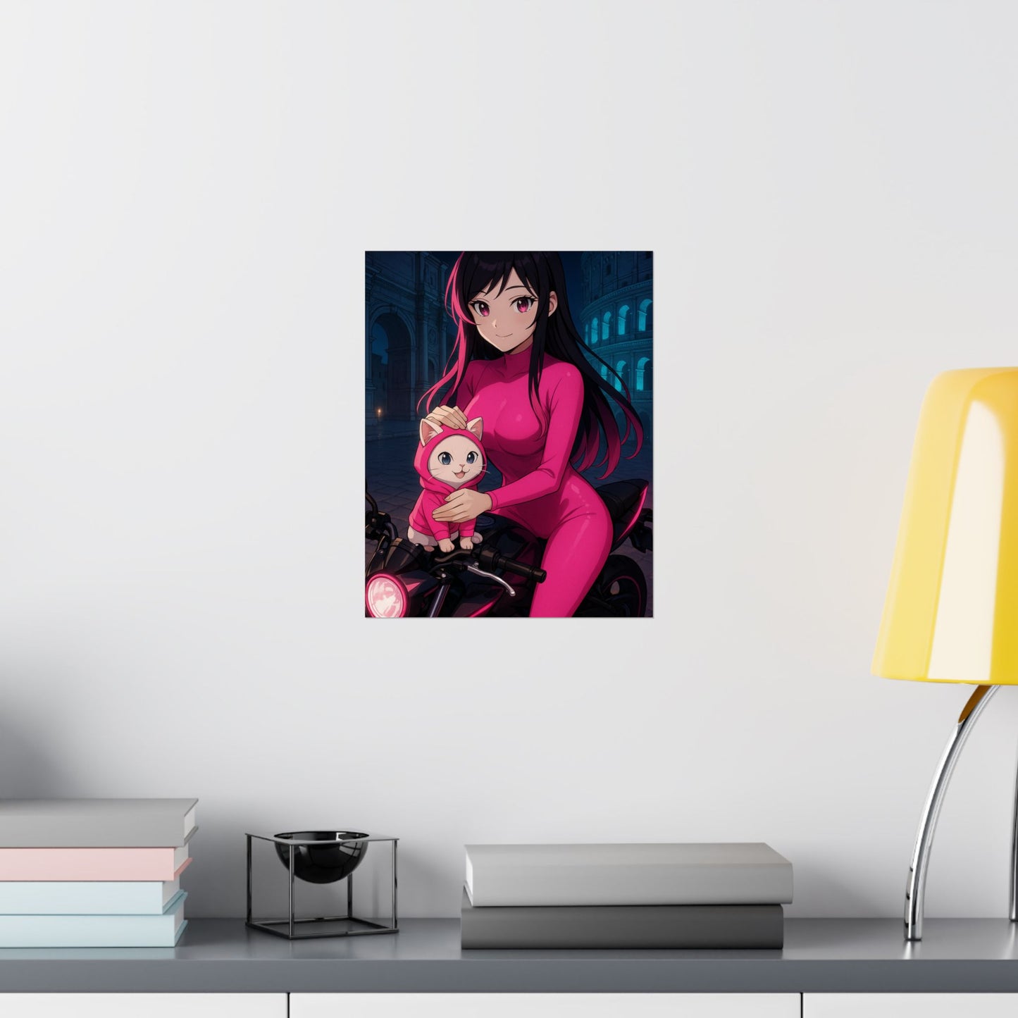 Anime Summer Poster, Adorable Art Print, Girl in Orchard, Wall Decor, Gift for Anime Lovers, Cute Decor for Home