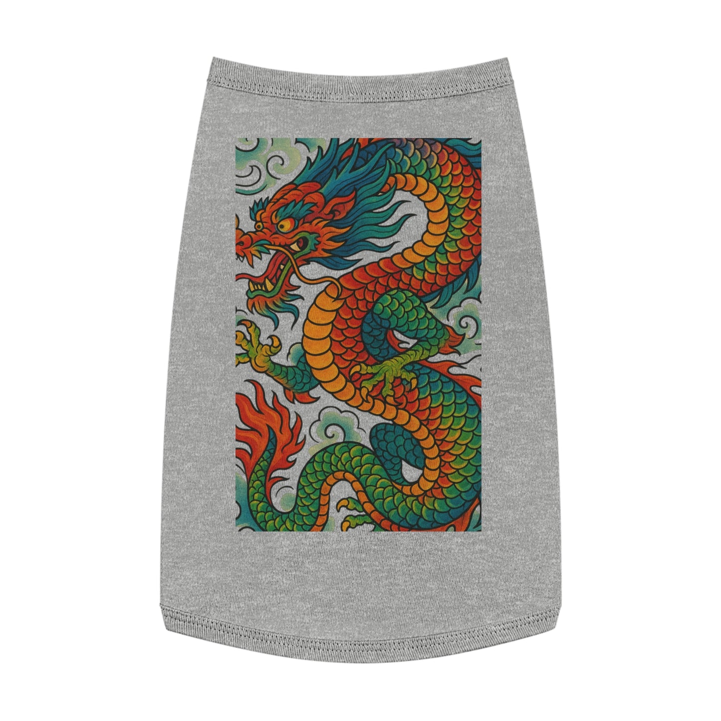 Dragon design pet tank top