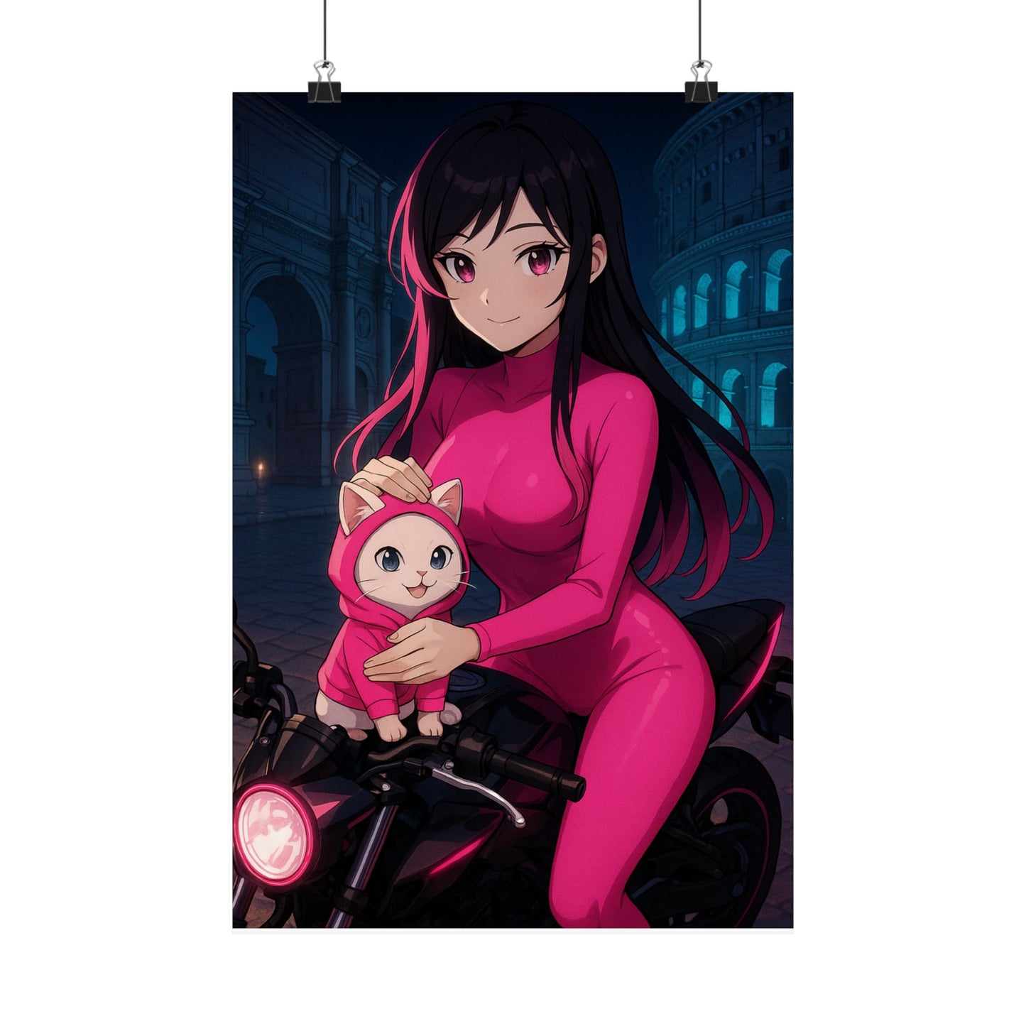 Anime Summer Poster, Adorable Art Print, Girl in Orchard, Wall Decor, Gift for Anime Lovers, Cute Decor for Home