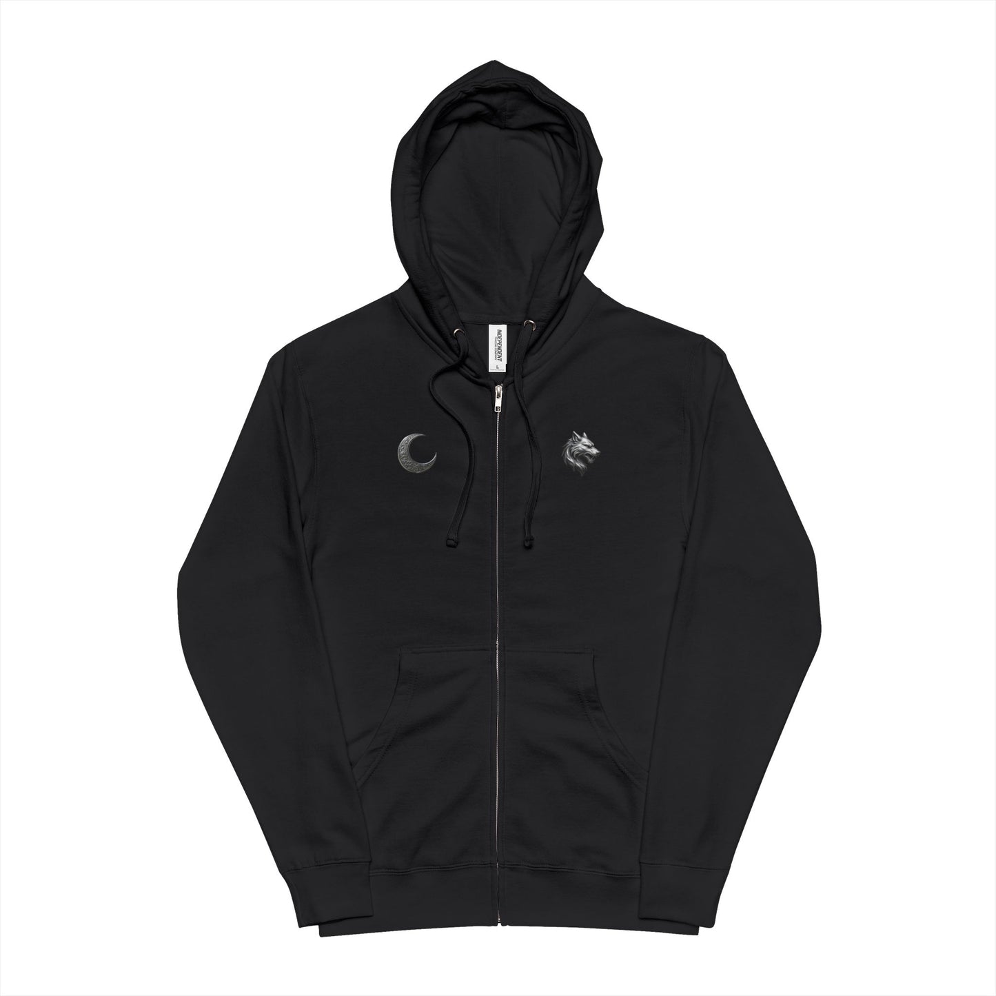 Match your look to your pet's with a personalized jacket for you and a matching hoody for your pet. "Each product is sold separately."Black Wolf & Moon Zip Hoodie – Premium Streetwear, Cozy Fit, Urban Style Sweatshirt for Men & Women