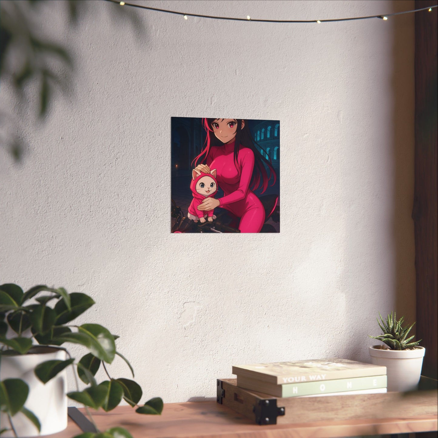 Anime Summer Poster, Adorable Art Print, Girl in Orchard, Wall Decor, Gift for Anime Lovers, Cute Decor for Home