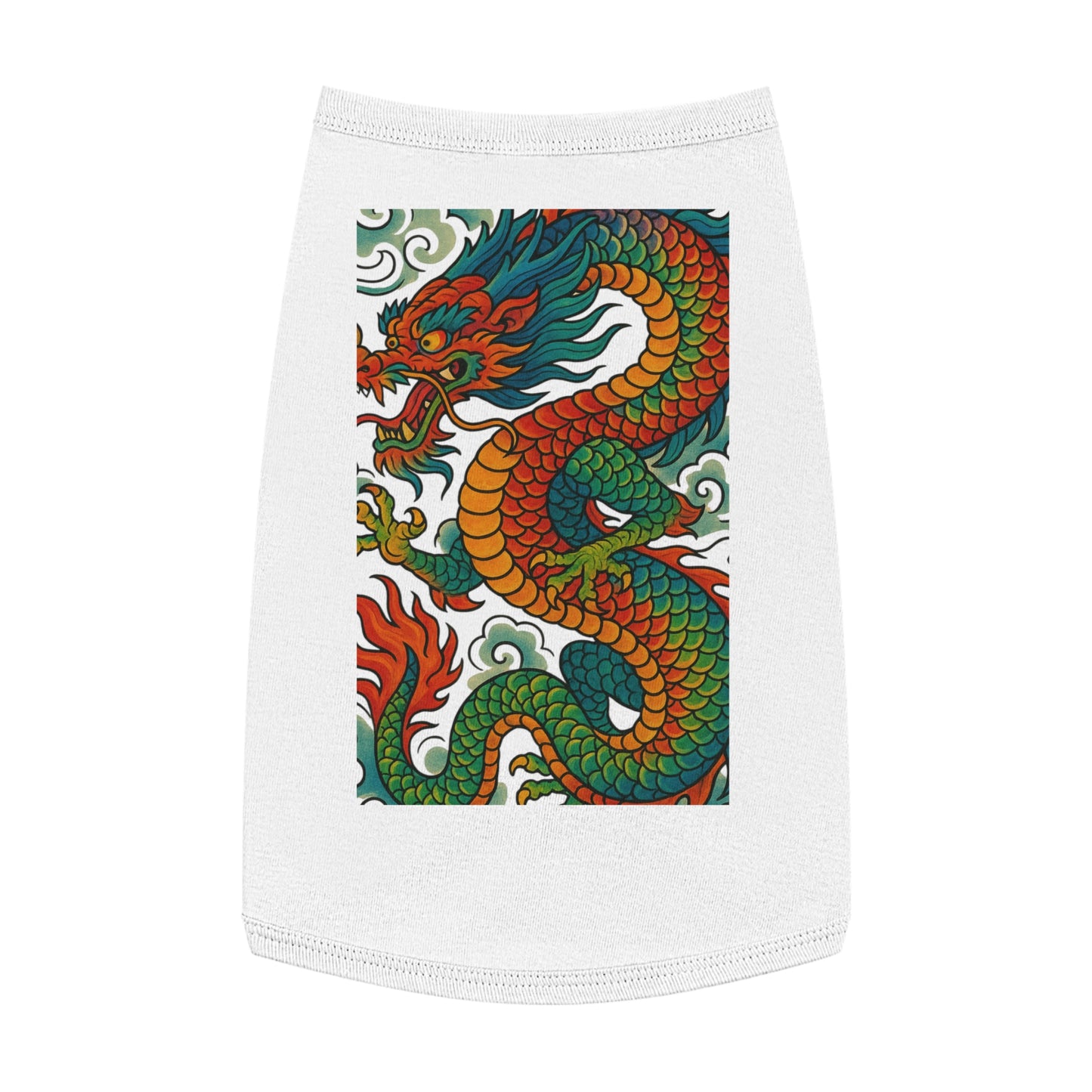 Dragon design pet tank top