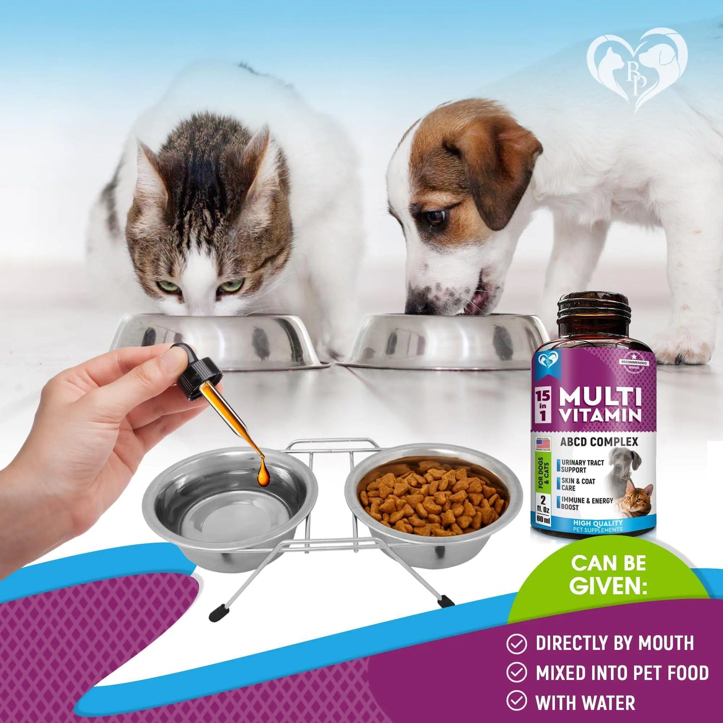 Multivitamin Liquid for Cats & Dogs – Glucosamine + Cranberry