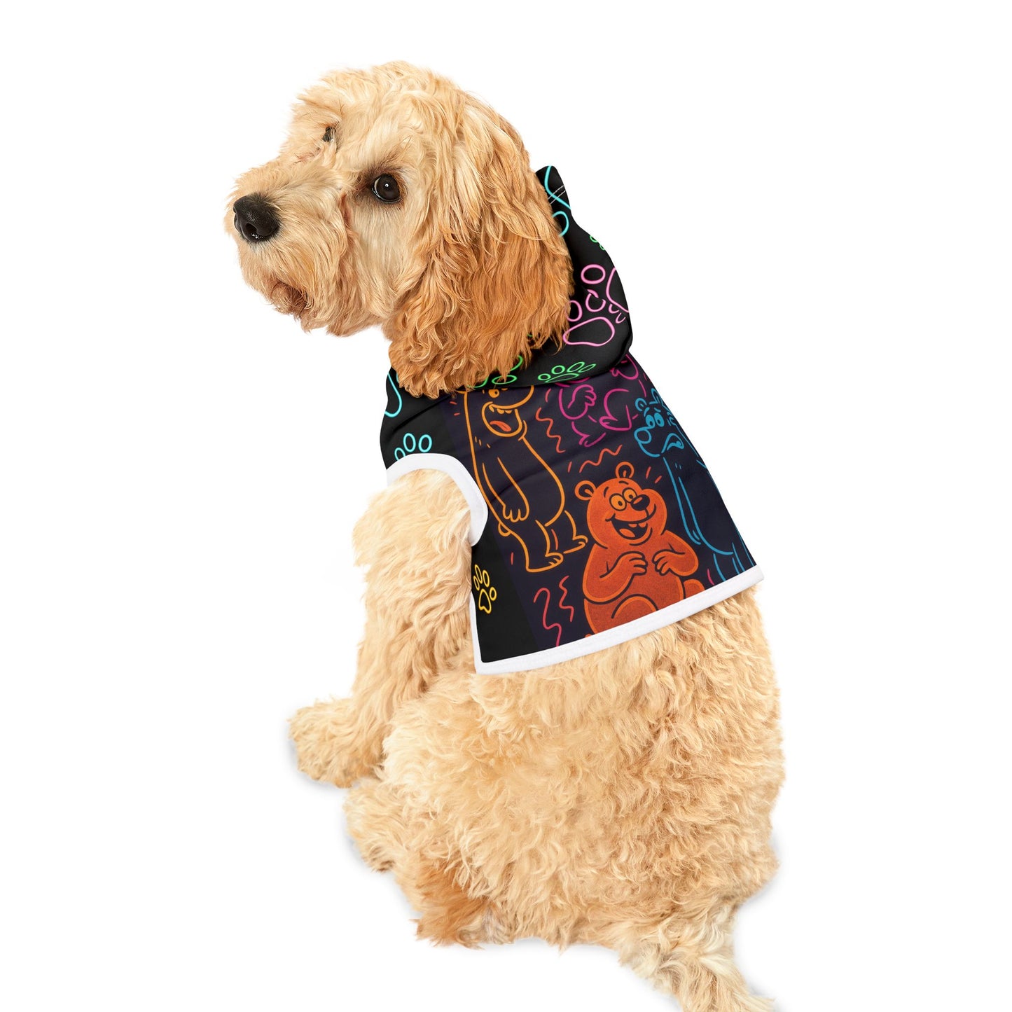 1 Adorable Colorful Pet Hoodie for Playful Pups, Dog Sweater, Pet Costume, Animal Hoodie, Birthday Gift, Dog Apparel, Pet Accessory