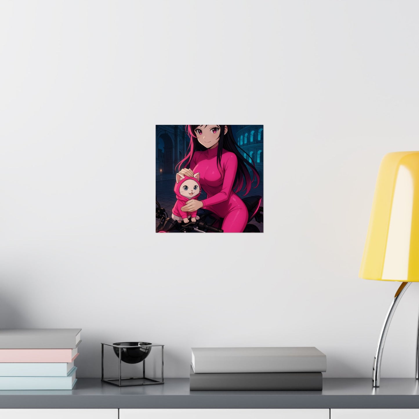 Anime Summer Poster, Adorable Art Print, Girl in Orchard, Wall Decor, Gift for Anime Lovers, Cute Decor for Home