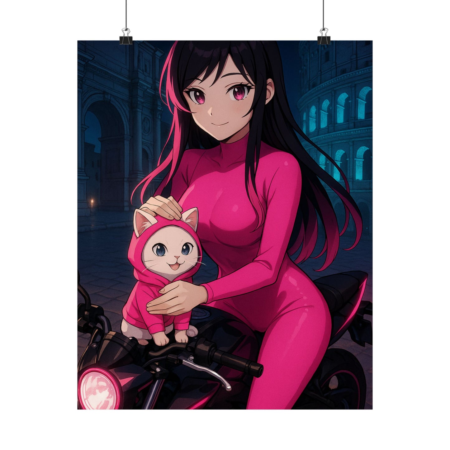 Anime Summer Poster, Adorable Art Print, Girl in Orchard, Wall Decor, Gift for Anime Lovers, Cute Decor for Home