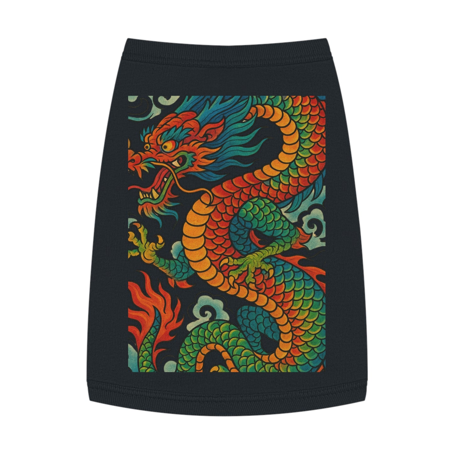 Dragon design pet tank top