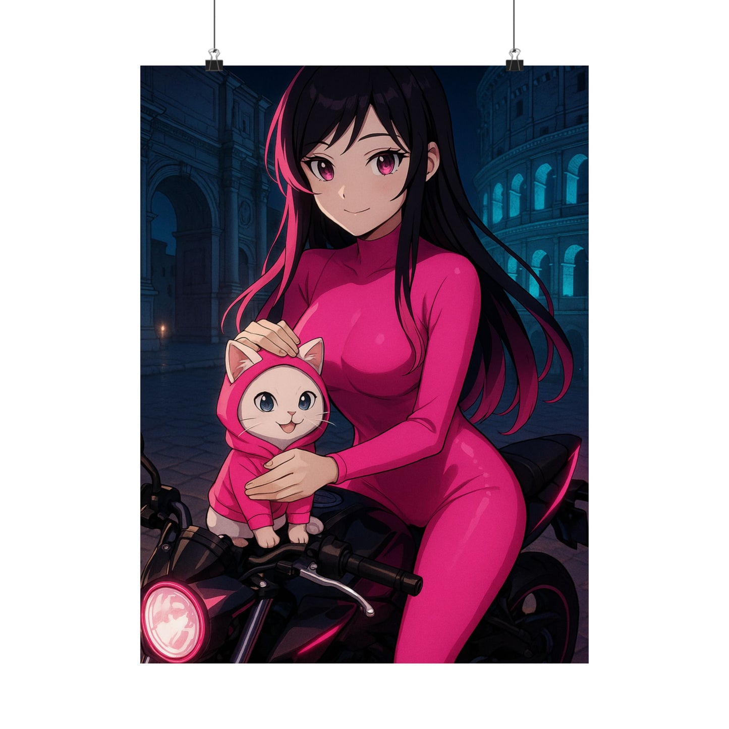Anime Summer Poster, Adorable Art Print, Girl in Orchard, Wall Decor, Gift for Anime Lovers, Cute Decor for Home