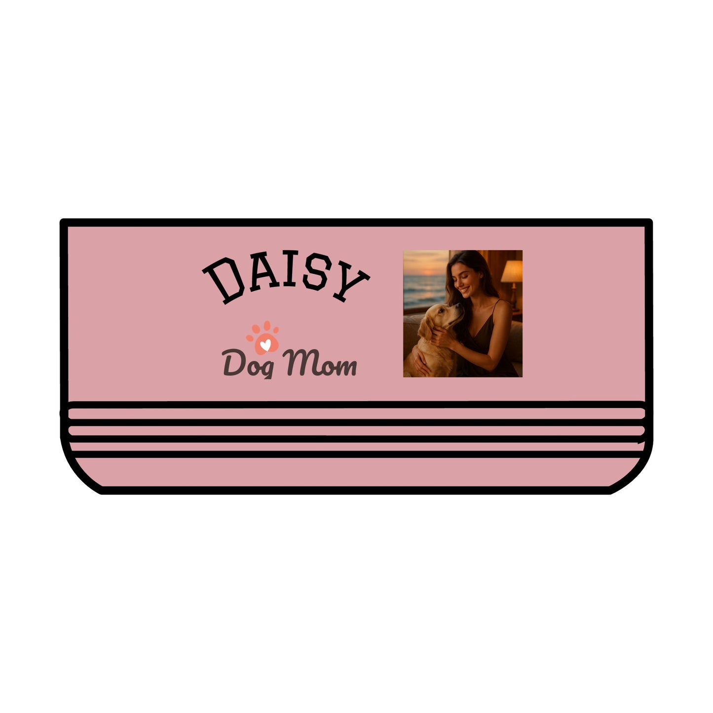 Personalized Dog Mom Pet Bowl - Cute 'I Love You' Design for Dog Lovers