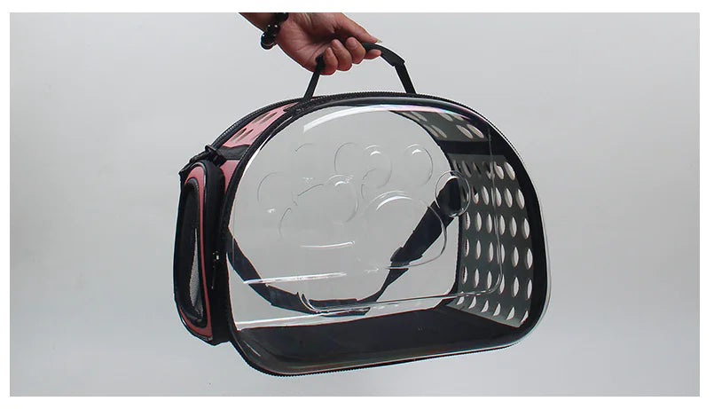 Padded straps and interior mat of airline‑approved pet carrier backpack