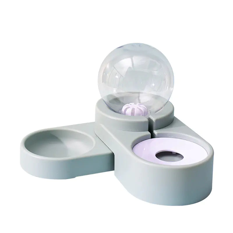 Gravity-fed pet water dispenser for cats and dogs