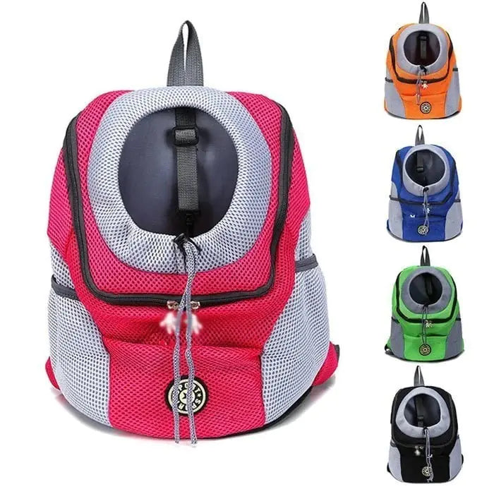 Ventilated dog and cat backpack for outdoor use