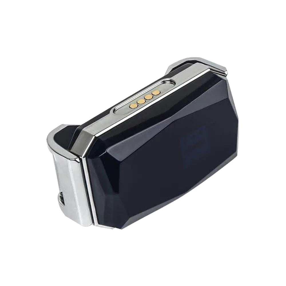 Pet collar with GPS tracking and geofence feature displayed on smartphone