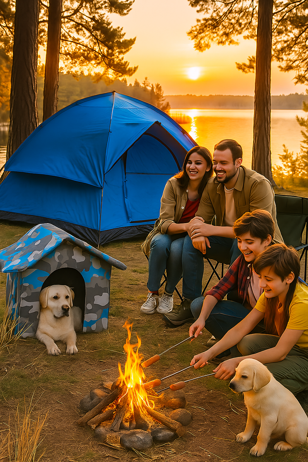 Outdoor waterproof pet kennel with Oxford cloth, foldable design