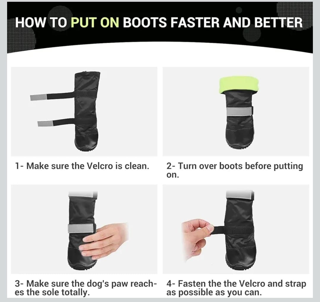excellent snow boots , Waterproof & Snowproof Pet Shoes for Dogs – Anti-Slip Winter Boots for Paws