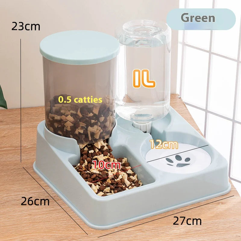 Automatic Pet Feeder & Water Dispenser | Double Bowl for Cats & Dogs