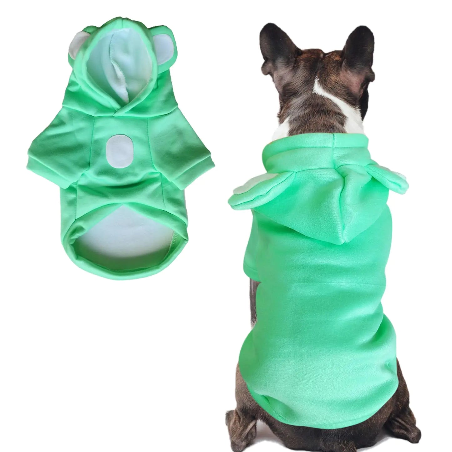 Close-up of soft fleece fabric of Jecikelon dog hoodie