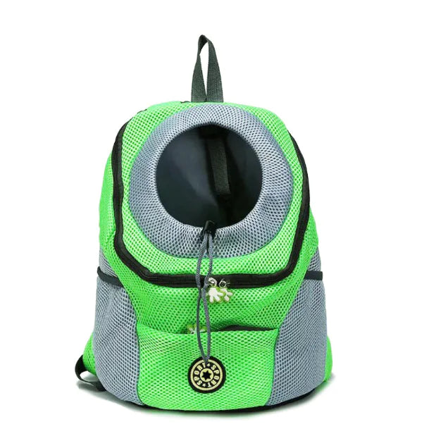 Ventilated dog and cat backpack for outdoor use