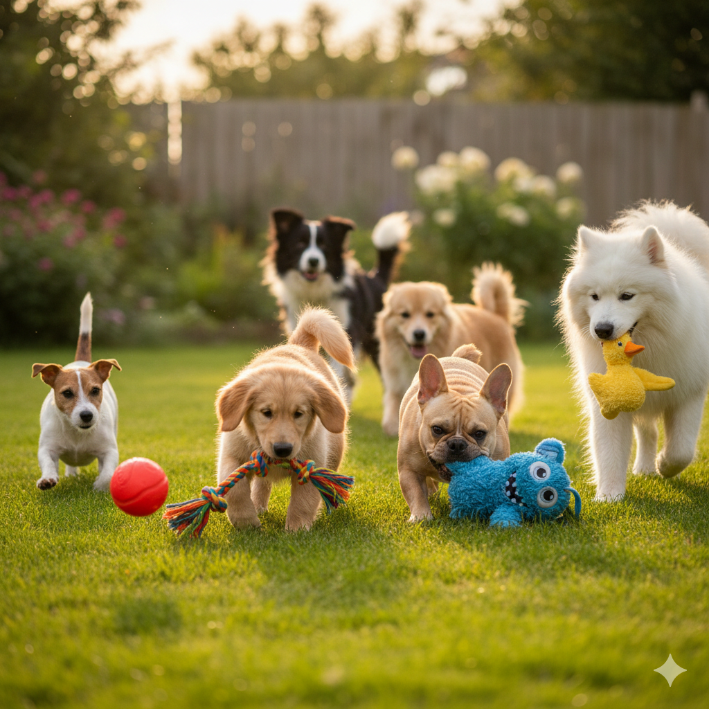 Toys and fun that wags tails