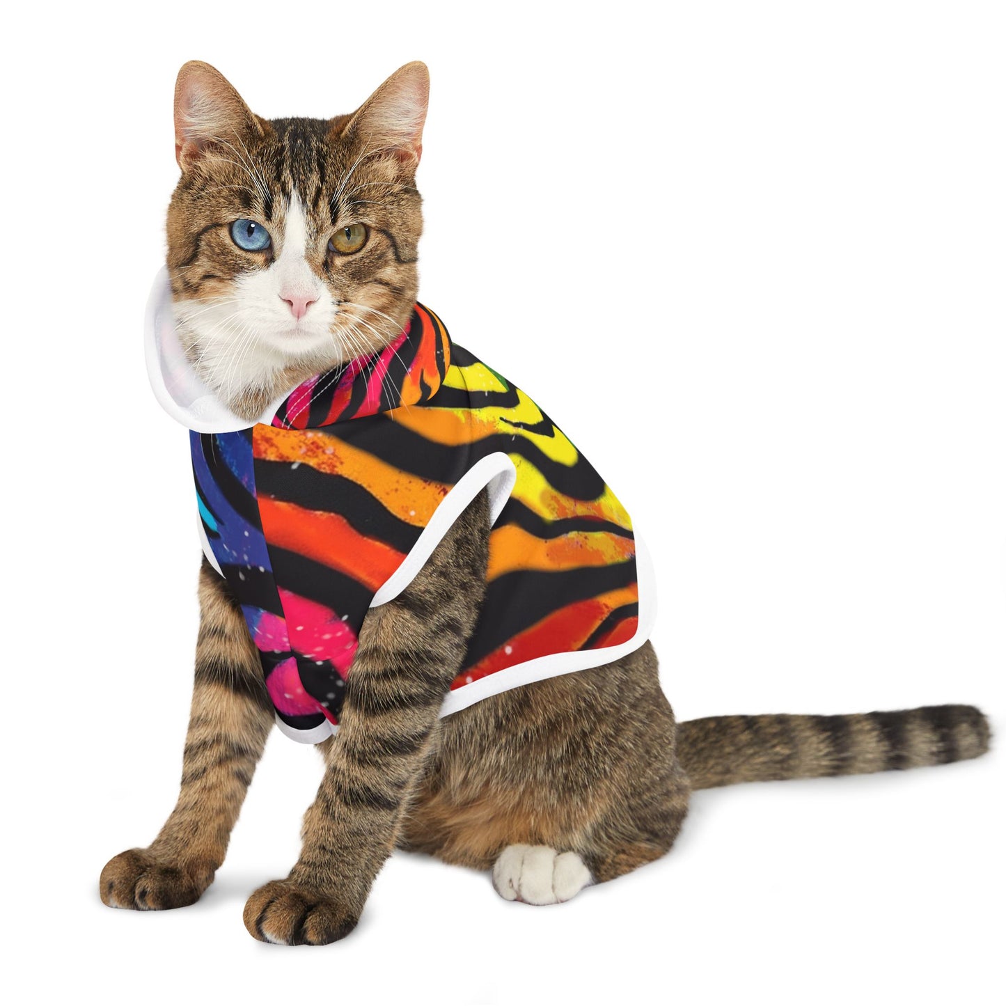 Custom Tiger-Inspired Cat Hoodie