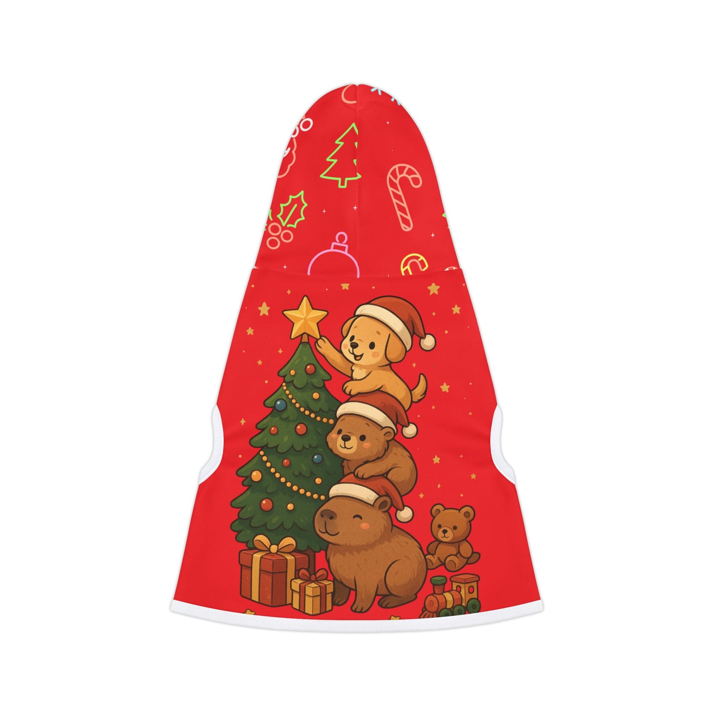 Festive Pet Hoodie – “Merry Christmas” Dog & Cat Sweater, Holiday Apparel