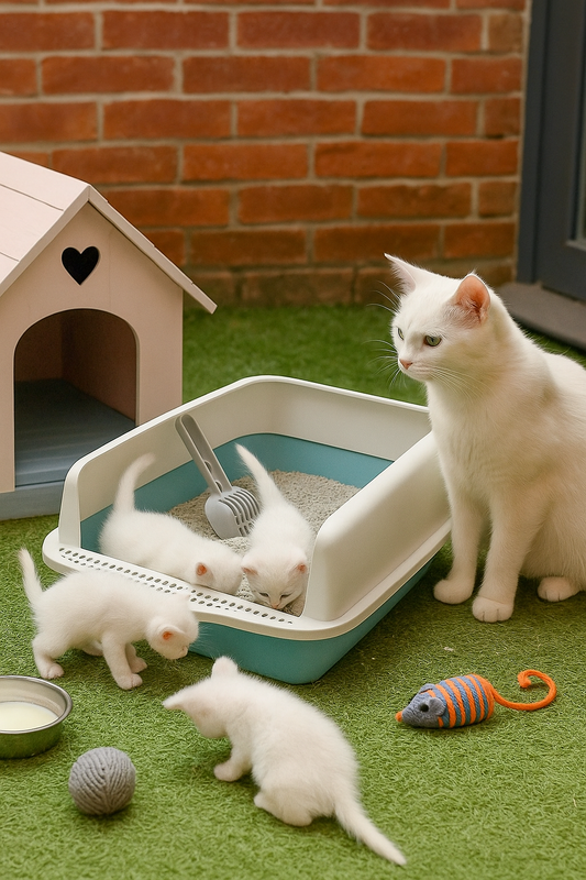 Large Semi-Enclosed Cat Litter Box | Easy Clean & Odor Control