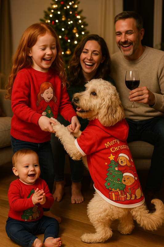 Festive Pet Hoodie – “Merry Christmas” Dog & Cat Sweater, Holiday Apparel