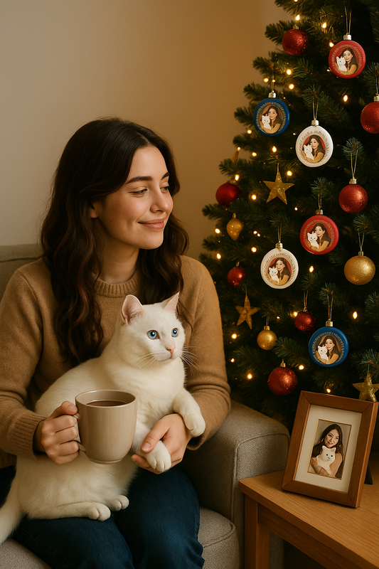 Amazing christmas ornament Personalized Cat Lover Ceramic Ornament