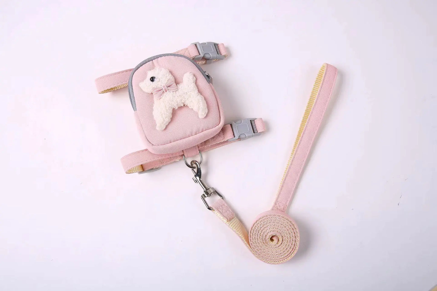 Pet Backpack with Teddy Bear & Leash | Cute & Functional Carrier Bag