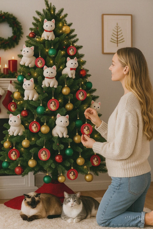 Amazing christmas ornament Personalized Cat Lover Ceramic Ornament