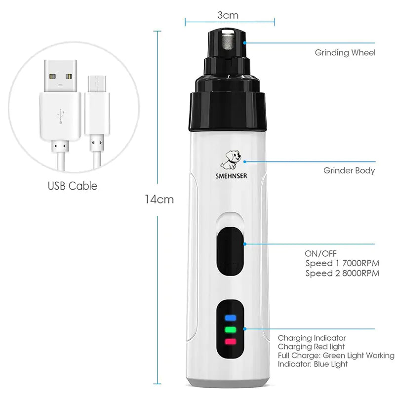 Electric Dog Nail Trimmer: SafeTrim Pro: Electric, Safe, and Gentle for the Paws You Love Most